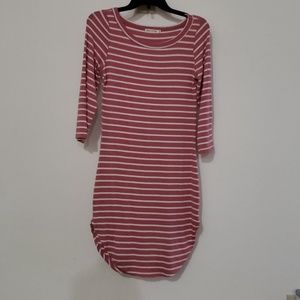 Pink striped dress
